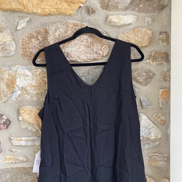 NWT Iconic Cooling Cupro Geneva V Tank Dress Black Small (14-16) $188 - Picture 9 of 12
